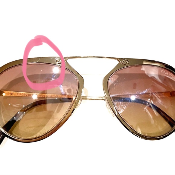 SOLD 🎉TOM FORD Rose Gold Aviators Dashel 128F Unisex - Picture 8 of 8